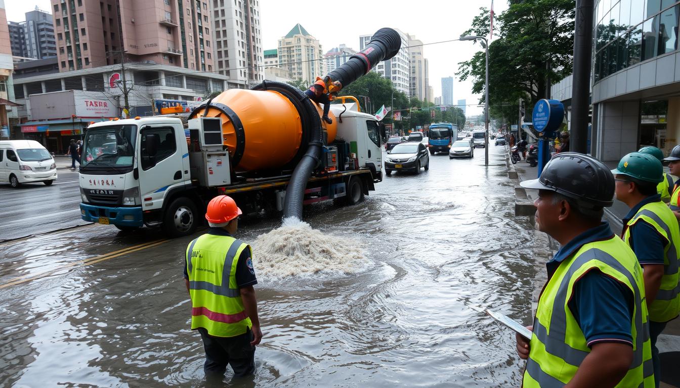 Dinas SDA Jakarta Lakukan Penyedotan untuk Atasi Banjir di Kembangan