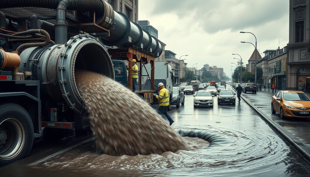 Proses Penyedotan Banjir