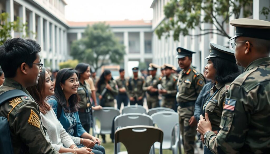 diskusi mahasiswa dan pihak militer