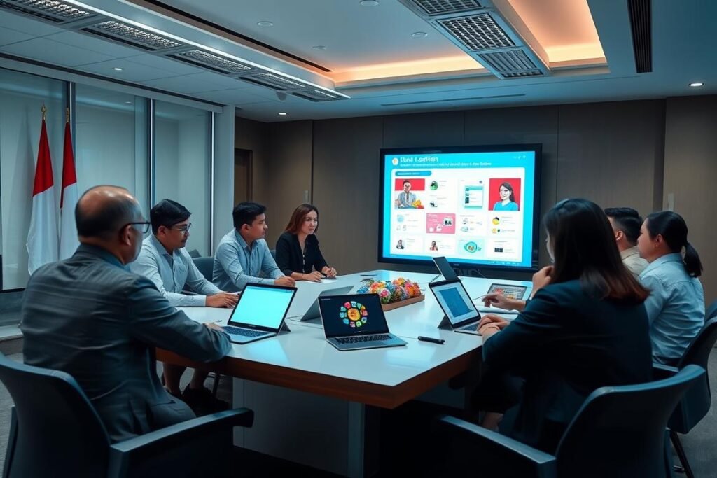 Government and private sector collaboration on e-learning infrastructure in Indonesia